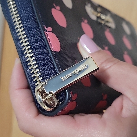 Kate Spade Perfect Orchard Apple Degrade Printed Large Zip Continental Wallet - Picture 9 of 11